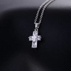 Cross Pendant Necklace and Earrings