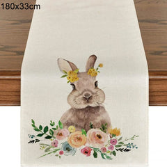 180cm table runner 5 / as picture Easter Rabbit Table Runner