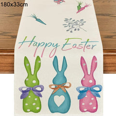 180cm table runner 7 / as picture Easter Rabbit Table Runner