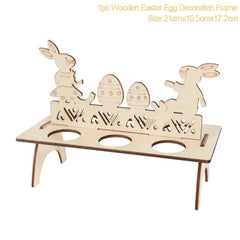 1pc egg shelf 1 Wooden Easter Egg Holder Shelves