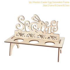 1pc egg shelf 2 Wooden Easter Egg Holder Shelves