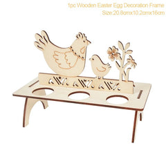 1pc egg shelf 6 Wooden Easter Egg Holder Shelves