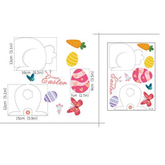 1pcs stickers D Happy Easter Window Stickers