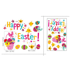 1pcs stickers J Happy Easter Window Stickers