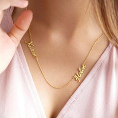 2 name / Gold color / 35cm | Parent Custom Necklace, 1-3 Names