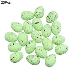 20pcs-Green / 2x3cm Colorful Foam Easter Eggs - 2x3cm