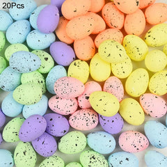 20pcs-Mix / 2x3cm Colorful Foam Easter Eggs - 2x3cm