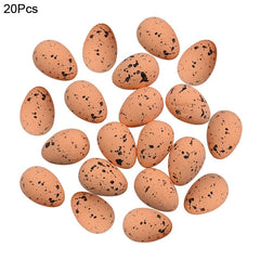 20pcs-Orange / 2x3cm Colorful Foam Easter Eggs - 2x3cm