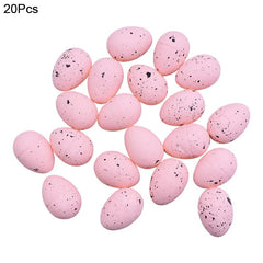 20pcs-Pink / 2x3cm Colorful Foam Easter Eggs - 2x3cm