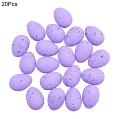 20pcs-Purple / 2x3cm Colorful Foam Easter Eggs - 2x3cm