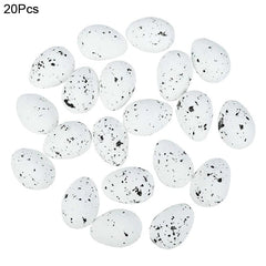 20pcs-White / 2x3cm Colorful Foam Easter Eggs - 2x3cm