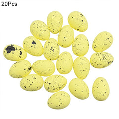 20pcs-Yellow / 2x3cm Colorful Foam Easter Eggs - 2x3cm