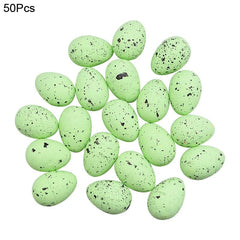 50pcs-Green / 2x3cm Colorful Foam Easter Eggs - 2x3cm