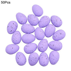 50pcs-Purple / 2x3cm Colorful Foam Easter Eggs - 2x3cm