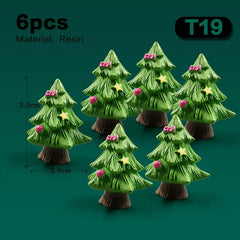 6pcs Xmas Tree-T19 Easter Rabbit Figurines