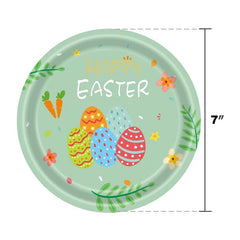 7inch 8pcs plate Happy Easter Disposable Tableware