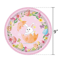 9inch 8pcs plate Happy Easter Disposable Tableware