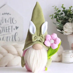 Army Green Spring Bunny Gnome