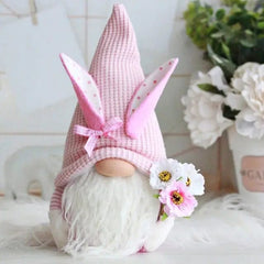 Baby Pink Spring Bunny Gnome