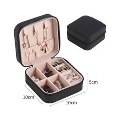 Black 2 Jewelry Zipper Box Storage