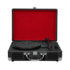 Black Vintage Portable Phonograph Turntables