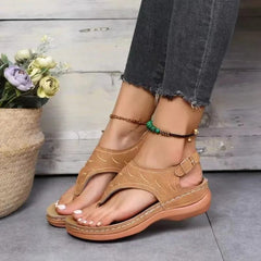 Brown / 36 Summer Leather Sandals