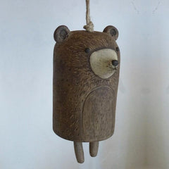 Brown / C-Raccoon Vintage Animal Bell Wind Chimes