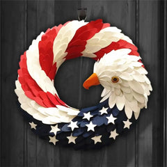 Door Wreath Patriotic American Eagle Wreath