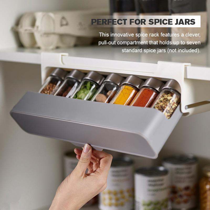 Gray / 1 Pc Wall-Mounted Spice Organizer