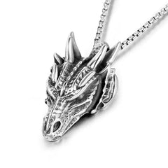 jewelry AL4563-Silver Classic Chinese Style Exquisite Hollow Auspicious Dragon Signet Pendant Necklace for Men Charm Fashion Lucky Amulet Jewelry