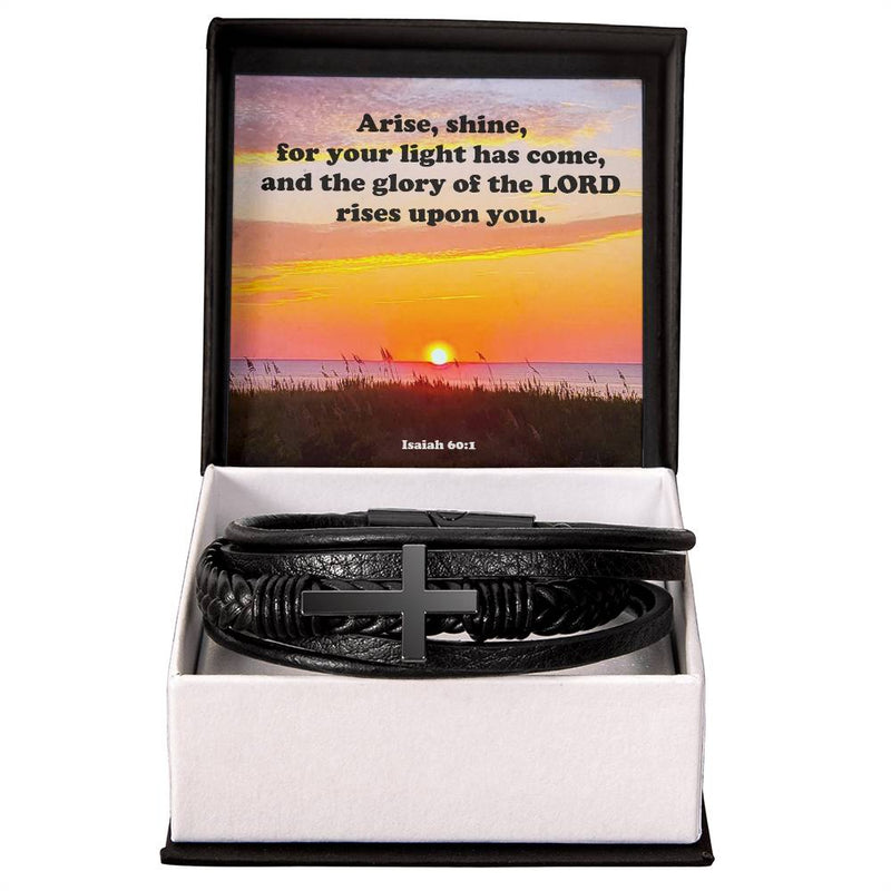 Jewelry Standard Box Men's Cross Bracelet for Easter Gift