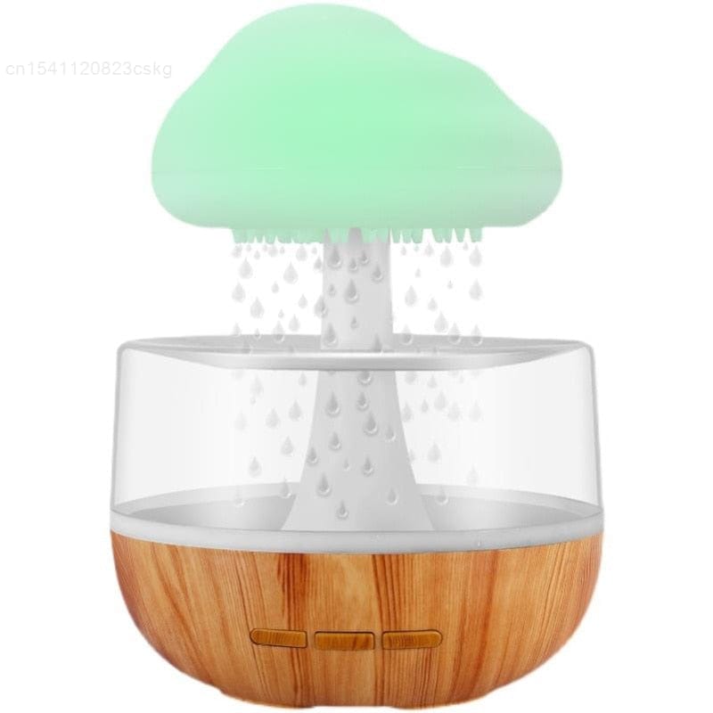 Light Wood Desktop Rain Cloud Humidifier