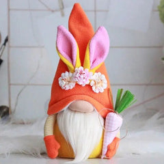 Orange Spring Bunny Gnome