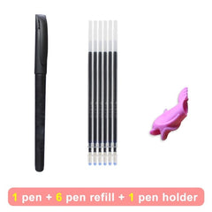 Pen set (1 pen + 5 refills + silicone writing aid) Reusable Copybook