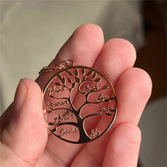 Personalized Tree Of Life Necklace Gift for Mom or Grandmother