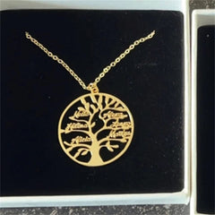 Personalized Tree Of Life Necklace Gift for Mom or Grandmother