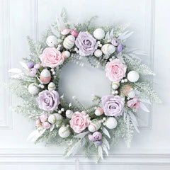 Pink Purple Home Easter Wreath Door Decoration