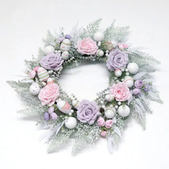 Pink Purple Home Easter Wreath Door Decoration