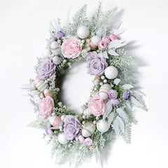 Pink Purple Home Easter Wreath Door Decoration