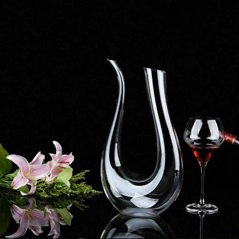 Transparent Crystal U-shaped Wine Decanter