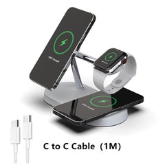 White 3-in-1 Wireless Charger Stand