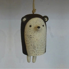 White and Black / E-Hedgehog Vintage Animal Bell Wind Chimes