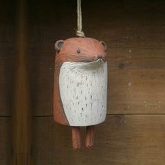 White and Brown / B-Groundhog Vintage Animal Bell Wind Chimes