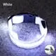 White / Extra Small Flashing Glow Dog Collar