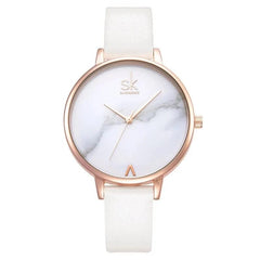 White Marble Shengke Fashion Watch